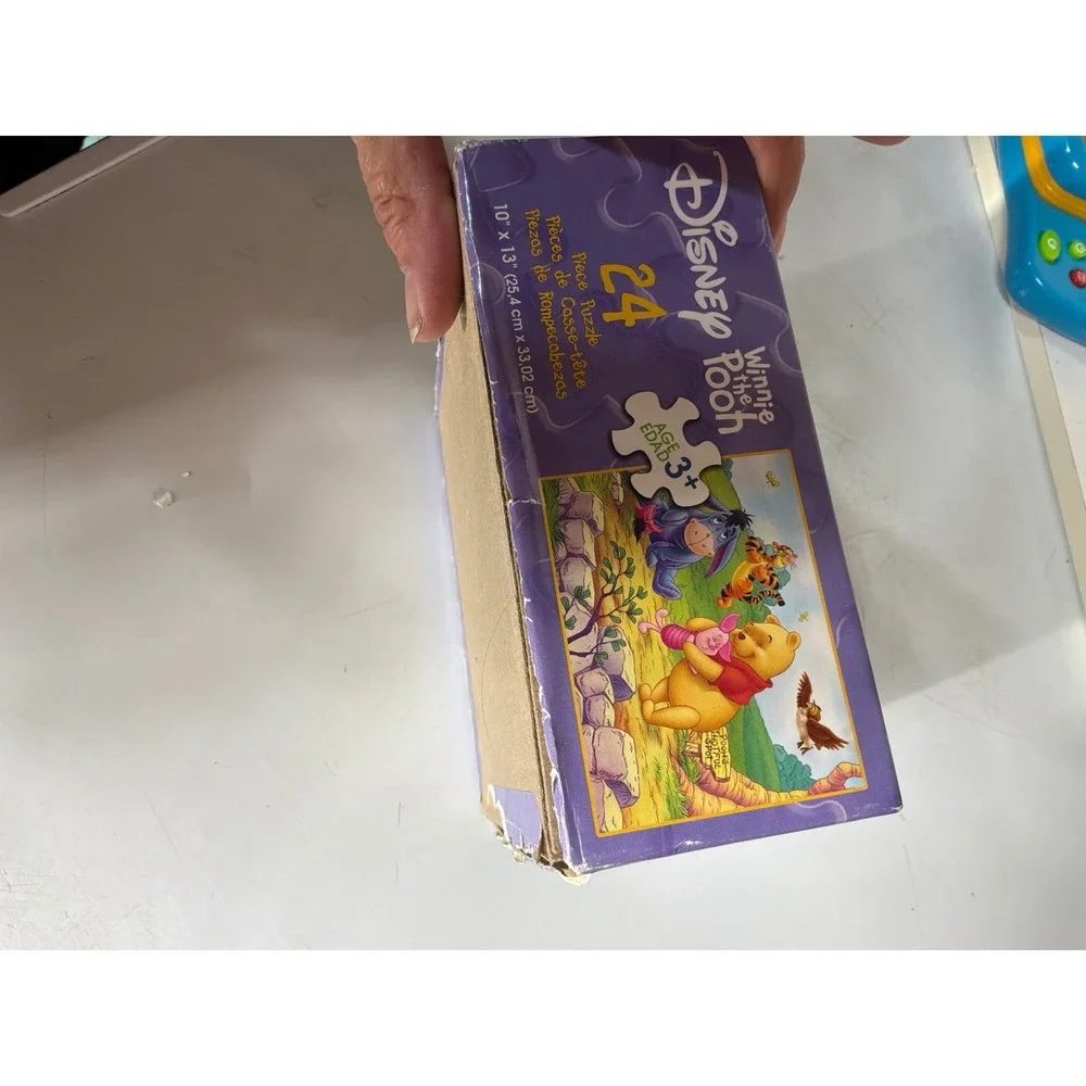 Vintage Kids Disney Winnie the Pooh MB Puzzle 24pc Purple